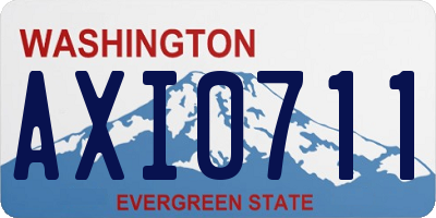 WA license plate AXI0711