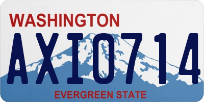 WA license plate AXI0714