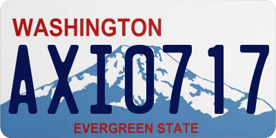 WA license plate AXI0717
