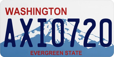 WA license plate AXI0720