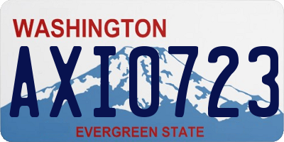 WA license plate AXI0723