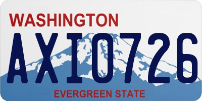 WA license plate AXI0726