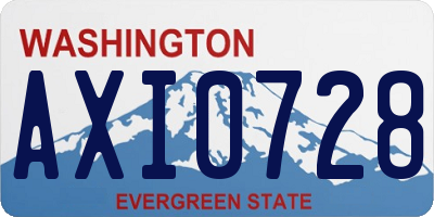 WA license plate AXI0728