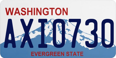 WA license plate AXI0730