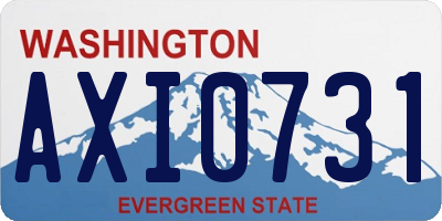 WA license plate AXI0731