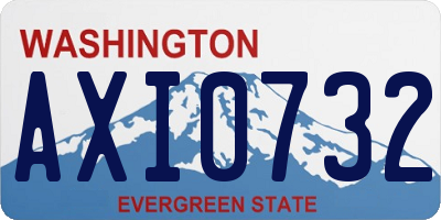 WA license plate AXI0732