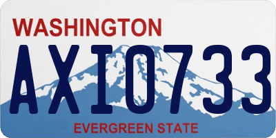 WA license plate AXI0733