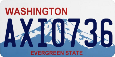WA license plate AXI0736