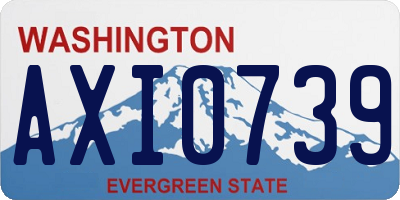 WA license plate AXI0739