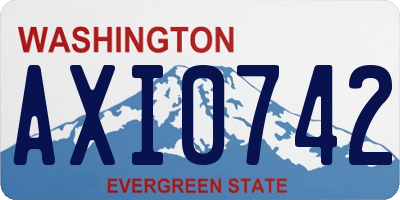 WA license plate AXI0742