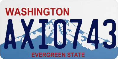 WA license plate AXI0743