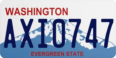 WA license plate AXI0747
