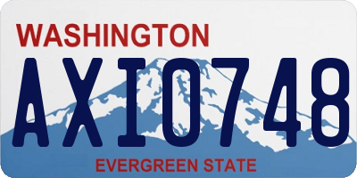 WA license plate AXI0748