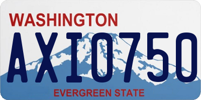 WA license plate AXI0750