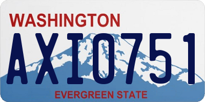 WA license plate AXI0751