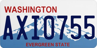 WA license plate AXI0755