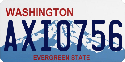 WA license plate AXI0756