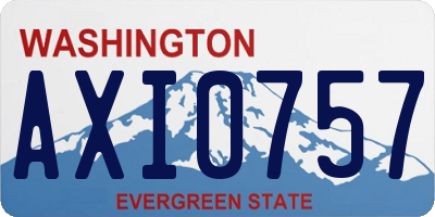 WA license plate AXI0757