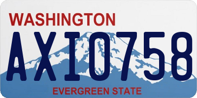 WA license plate AXI0758