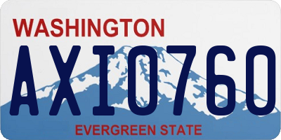 WA license plate AXI0760