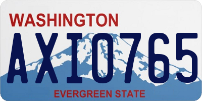 WA license plate AXI0765