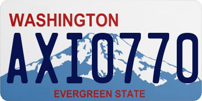 WA license plate AXI0770