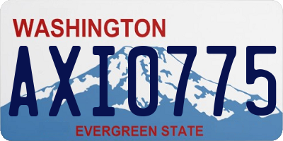WA license plate AXI0775