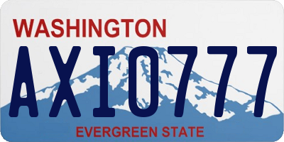 WA license plate AXI0777