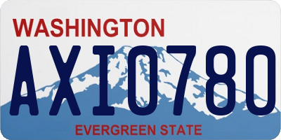 WA license plate AXI0780