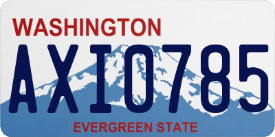WA license plate AXI0785