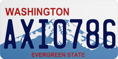 WA license plate AXI0786