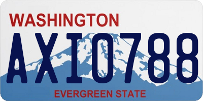 WA license plate AXI0788