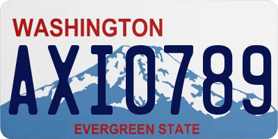 WA license plate AXI0789
