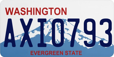 WA license plate AXI0793