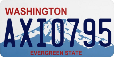 WA license plate AXI0795
