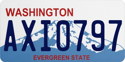 WA license plate AXI0797