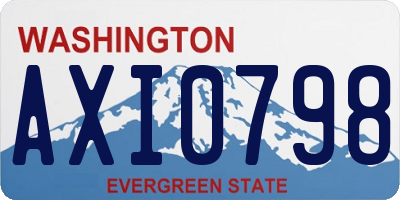 WA license plate AXI0798