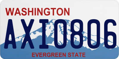 WA license plate AXI0806
