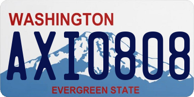 WA license plate AXI0808