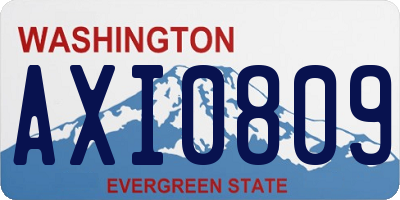 WA license plate AXI0809