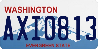 WA license plate AXI0813