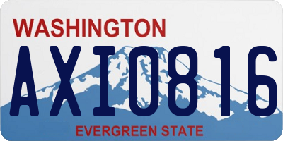 WA license plate AXI0816