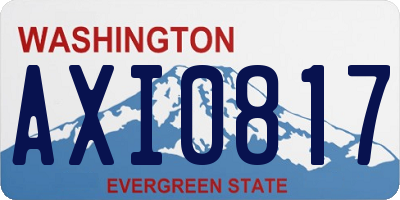 WA license plate AXI0817