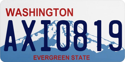 WA license plate AXI0819
