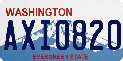 WA license plate AXI0820