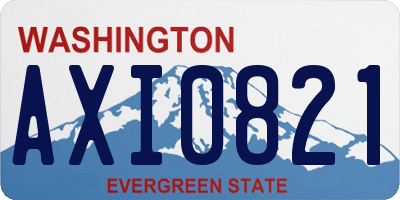 WA license plate AXI0821