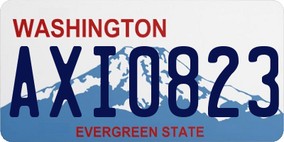 WA license plate AXI0823