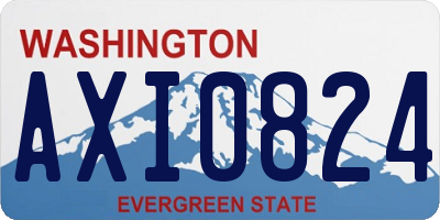 WA license plate AXI0824