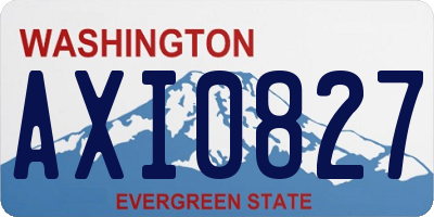 WA license plate AXI0827