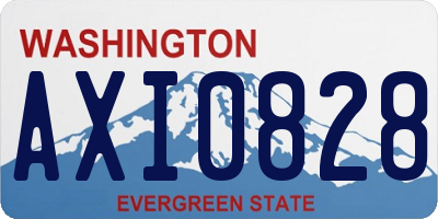 WA license plate AXI0828